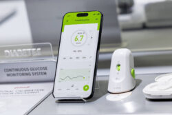 Smartphone with a health app for monitoring blood sugar