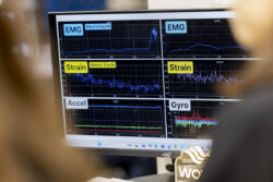 A screen that displays several different vital signs